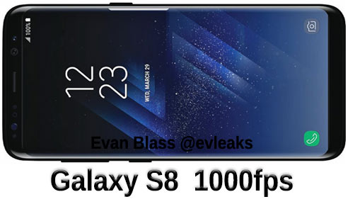 Galaxy S8 1000fps