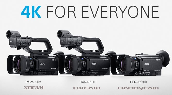 Sony Palm 4k Camcorders